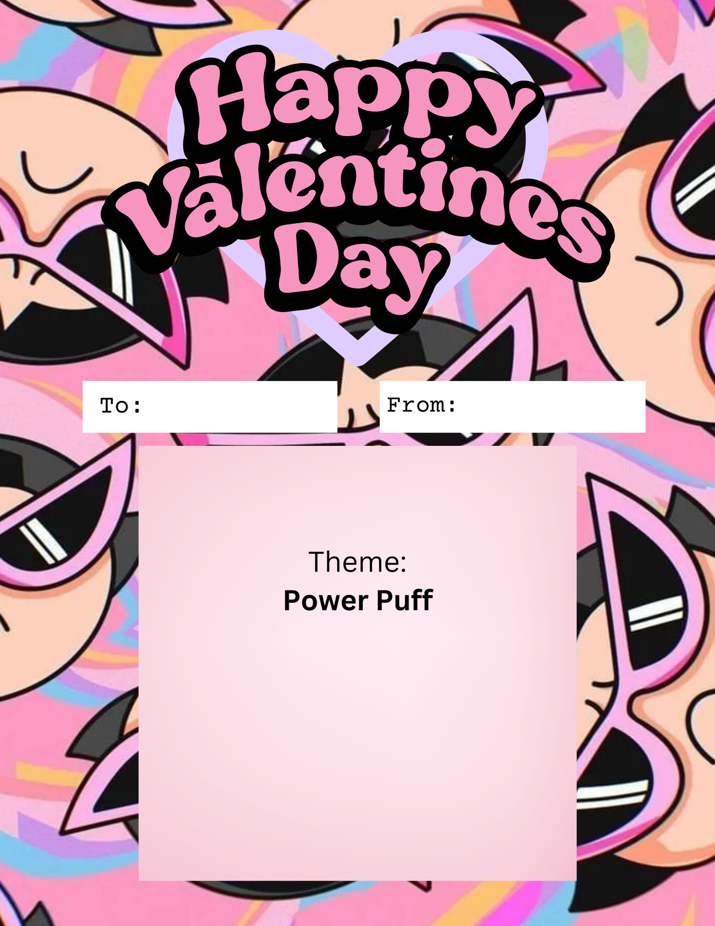 Valentine Day Lollipop Classroom Cards 3x5 - 30 Cards