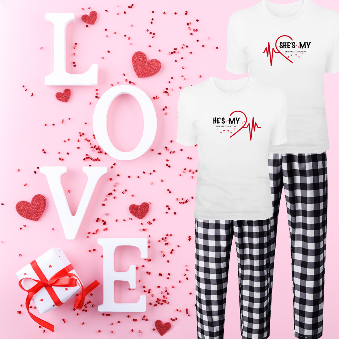 Couple Pajamas He's/She's My Perfect Match