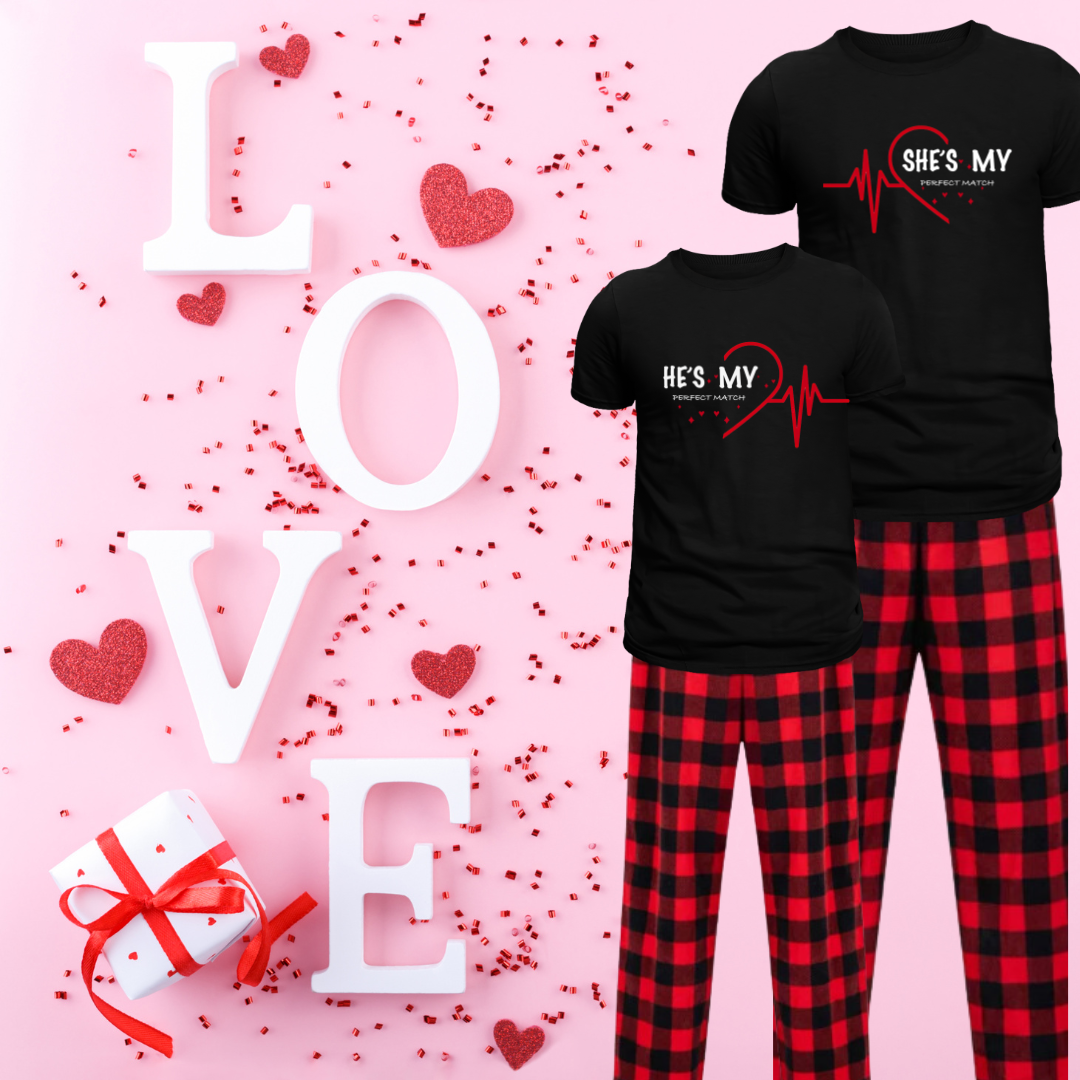 Couple Pajamas He's/She's My Perfect Match